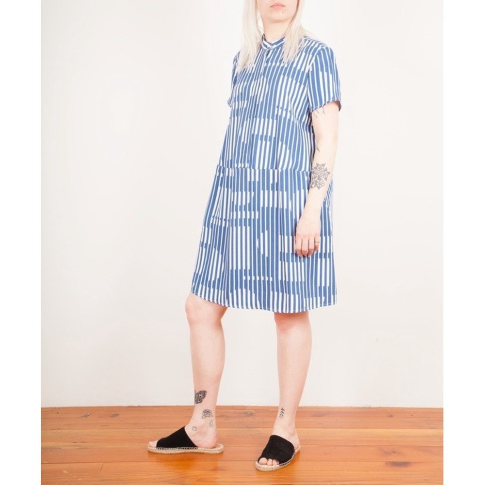 dusen dusen oversized tee dress blue curtians Size M Rare